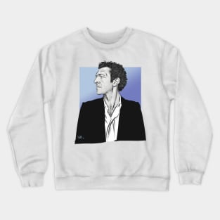 Vincent Cassel - An illustration by Paul Cemmick Crewneck Sweatshirt